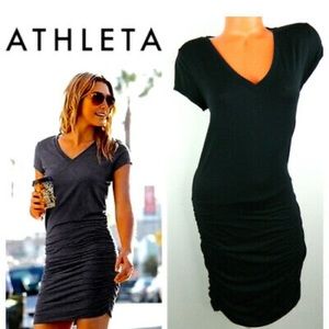 Athleta Topanga Ruched V-Neck Dress